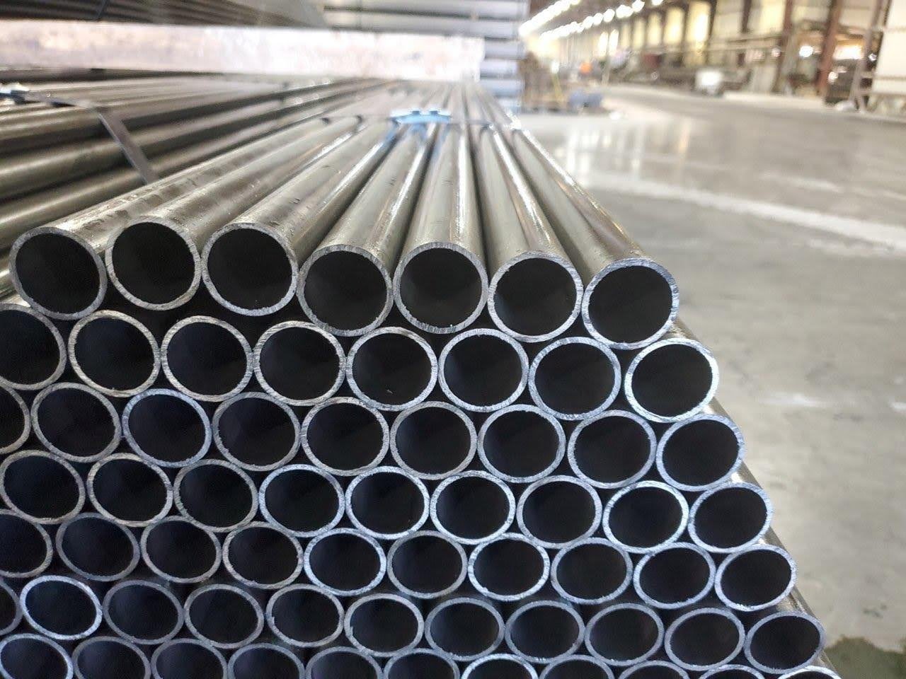 Steel tubing close-up